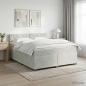 Preview: ARDEBO.de - Boxspringbett mit Matratze Hellgrau 140 x 200 cm Samt