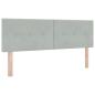 Preview: Boxspringbett mit Matratze Hellgrau 160 x 200 cm Samt
