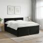 Preview: ARDEBO.de - Boxspringbett mit Matratze Schwarz 180 x 200 cm Samt