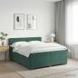 Preview: ARDEBO.de - Boxspringbett mit Matratze Dunkelgrün 200 x 200 cm Samt