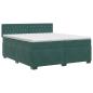 Preview: Boxspringbett mit Matratze Dunkelgrün 200 x 200 cm Samt