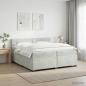 Preview: ARDEBO.de - Boxspringbett mit Matratze Hellgrau 200 x 200 cm Samt