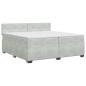 Preview: Boxspringbett mit Matratze Hellgrau 200 x 200 cm Samt