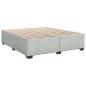Preview: Boxspringbett mit Matratze Hellgrau 200 x 200 cm Samt