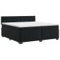 Preview: Boxspringbett mit Matratze Schwarz 200 x 200 cm Samt