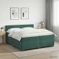 Preview: ARDEBO.de - Boxspringbett mit Matratze Dunkelgrün 200 x 200 cm Samt