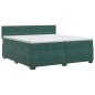 Preview: Boxspringbett mit Matratze Dunkelgrün 200 x 200 cm Samt