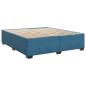 Preview: Boxspringbett mit Matratze Dunkelblau 200 x 200 cm Samt