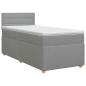 Preview: Boxspringbett mit Matratze Hellgrau 80 x 200 cm Stoff
