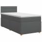 Preview: Boxspringbett mit Matratze Dunkelgrau 80 x 200 cm Stoff