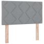 Preview: Boxspringbett mit Matratze Hellgrau 80 x 200 cm Stoff