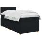 Preview: Boxspringbett mit Matratze Schwarz 90 x 200 cm Stoff