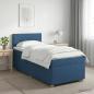 Preview: ARDEBO.de - Boxspringbett mit Matratze mit Kopfteil Blau 90 x 200 cm Stoff