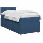 Preview: Boxspringbett mit Matratze mit Kopfteil Blau 90 x 200 cm Stoff