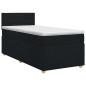 Preview: Boxspringbett mit Matratze Schwarz 100 x 200 cm Stoff