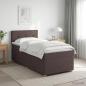 Preview: ARDEBO.de - Boxspringbett mit Matratze Dunkelbraun 100 x 200 cm Stoff