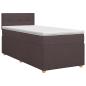 Preview: Boxspringbett mit Matratze Dunkelbraun 100 x 200 cm Stoff