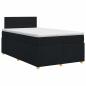 Preview: Boxspringbett mit Matratze Schwarz 120 x 190 cm Stoff