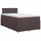 Preview: Boxspringbett mit Matratze Dunkelbraun 120 x 190 cm Stoff