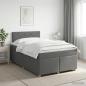 Preview: ARDEBO.de - Boxspringbett mit Matratze Dunkelgrau 120 x 190 cm Stoff