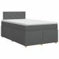 Preview: Boxspringbett mit Matratze Dunkelgrau 120 x 190 cm Stoff