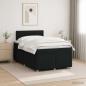 Preview: ARDEBO.de - Boxspringbett mit Matratze Schwarz 120 x 190 cm Stoff