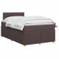 Preview: Boxspringbett mit Matratze Dunkelbraun 120 x 200 cm Stoff