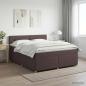 Preview: ARDEBO.de - Boxspringbett mit Matratze Dunkelbraun 140 x 190 cm Stoff