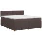 Preview: Boxspringbett mit Matratze Dunkelbraun 140 x 190 cm Stoff
