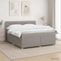 Preview: ARDEBO.de - Boxspringbett mit Matratze Taupe 140 x 200 cm Stoff