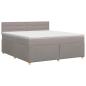 Preview: Boxspringbett mit Matratze Taupe 140 x 200 cm Stoff