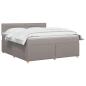 Preview: Boxspringbett mit Matratze Taupe 140 x 200 cm Stoff