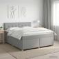 Preview: ARDEBO.de - Boxspringbett mit Matratze Hellgrau 140 x 200 cm Stoff