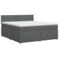 Preview: Boxspringbett mit Matratze Dunkelgrau 140 x 200 cm Stoff