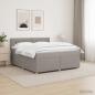 Preview: ARDEBO.de - Boxspringbett mit Matratze Taupe 140 x 200 cm Stoff