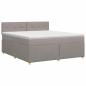 Preview: Boxspringbett mit Matratze Taupe 160 x 200 cm Stoff
