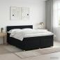 Preview: ARDEBO.de - Boxspringbett mit Matratze Schwarz 180 x 200 cm Stoff