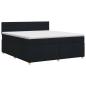 Preview: Boxspringbett mit Matratze Schwarz 180 x 200 cm Stoff