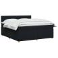 Preview: Boxspringbett mit Matratze Schwarz 180 x 200 cm Stoff