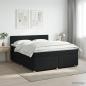 Preview: ARDEBO.de - Boxspringbett mit Matratze Schwarz 180 x 200 cm Stoff