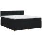 Preview: Boxspringbett mit Matratze Schwarz 180 x 200 cm Stoff