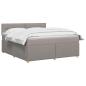 Preview: Boxspringbett mit Matratze Taupe 180 x 200 cm Stoff