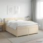 Preview: ARDEBO.de - Boxspringbett mit Matratze Creme 180 x 200 cm Stoff