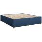 Preview: Boxspringbett mit Matratze mit Kopfteil Blau 200 x 200 cm Stoff