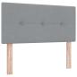 Preview: Boxspringbett mit Matratze Hellgrau 90 x 190 cm Stoff