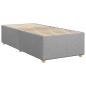 Preview: Boxspringbett mit Matratze Hellgrau 90 x 190 cm Stoff