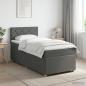 Preview: ARDEBO.de - Boxspringbett mit Matratze Dunkelgrau 90 x 190 cm Stoff
