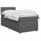Preview: Boxspringbett mit Matratze Dunkelgrau 90 x 190 cm Stoff