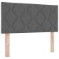 Preview: Boxspringbett mit Matratze Dunkelgrau 90 x 190 cm Stoff