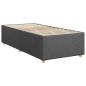 Preview: Boxspringbett mit Matratze Dunkelgrau 90 x 190 cm Stoff